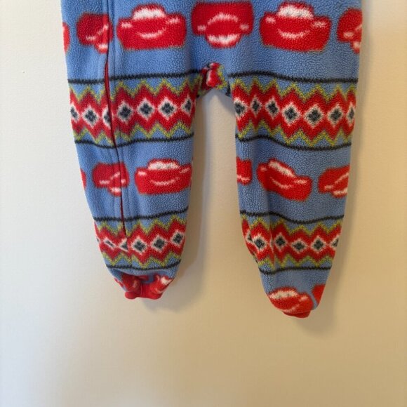 Disney Baby Cars Fleece Pyjamas 1 Piece Zip Lightening McQueen 24m - Picture 8 of 9